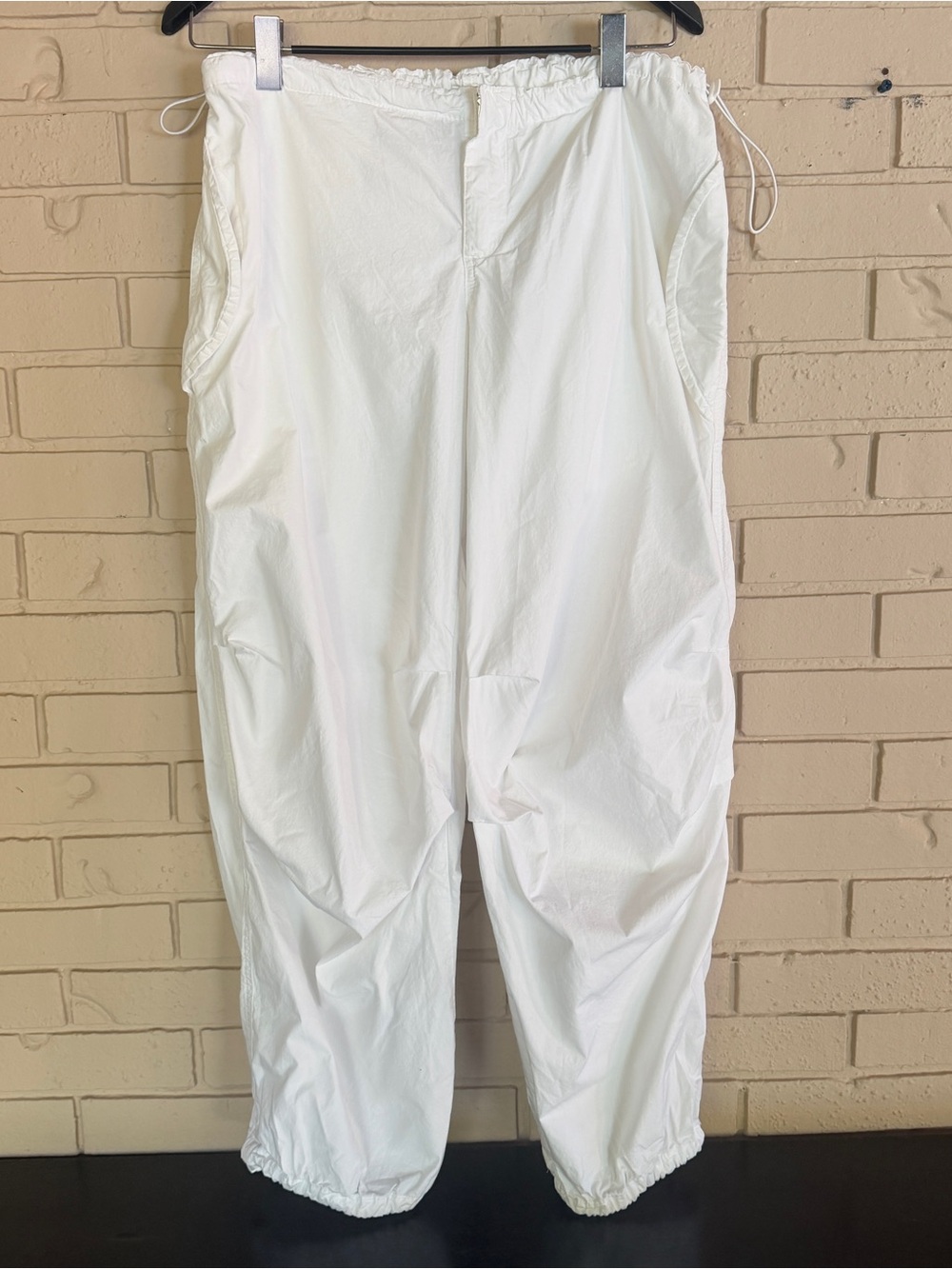 iets frans Cargo Pants Women Small S White Parachute Balloon Baggy Streetwear
